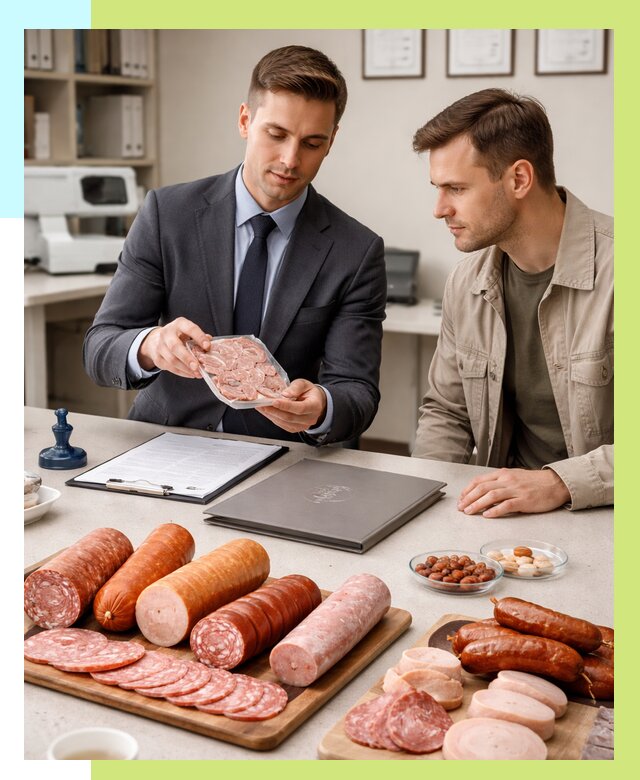 Сертификация колбасных изделий в Кинели от 7641 р. | Алешин-Кнл