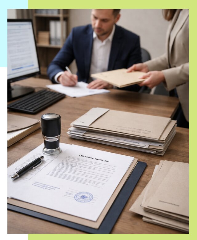 Отказное письмо для таможни в Кинели от 3056 р, Алешин-Кнл